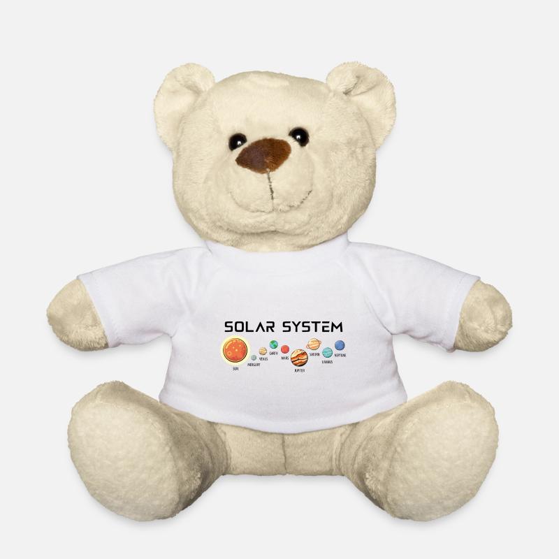 Système solaire avec ses planètes - Nounours - blanc