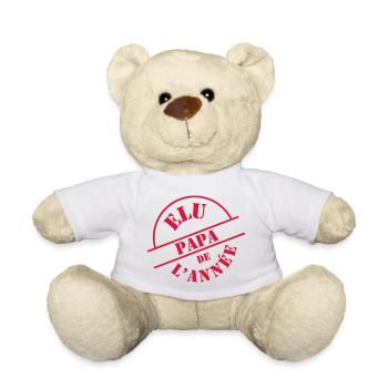 Élu Papa de l'année ! Fête des pères - Nounours - blanc - Devant