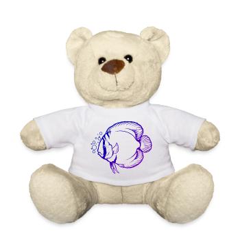 Diskusfisch Tropischer Fischhalter - Teddy - Weiß - Vorne