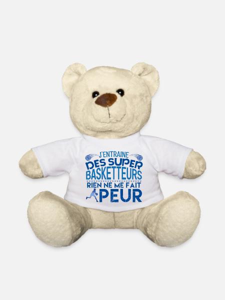 Basketball coach Cadeau coach Basketball ! - Nounours - blanc