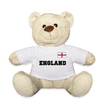 Look maillot de l’ANGLETERRE avec drapeau sur la poitrine - Nounours - blanc - Devant