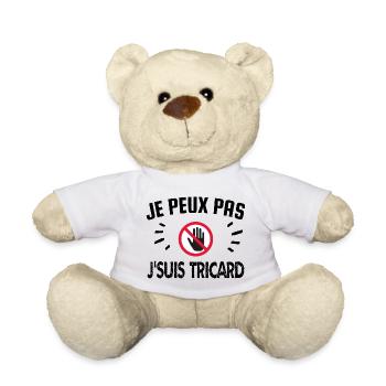 je peux pas je suis tricard - Nounours - blanc - Devant