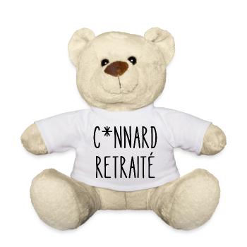 connard retraité - Nounours - blanc - Devant