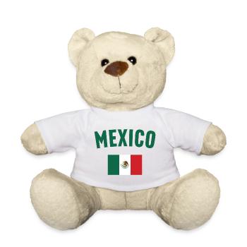 Mexico Flag - Teddy Bear - white - Front