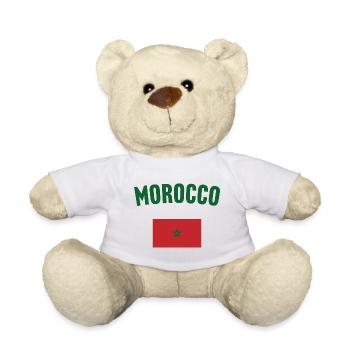 Marokko Flagge - Teddy - Weiß - Vorne