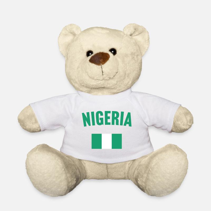 Nigeria Flag - Teddy Bear - white