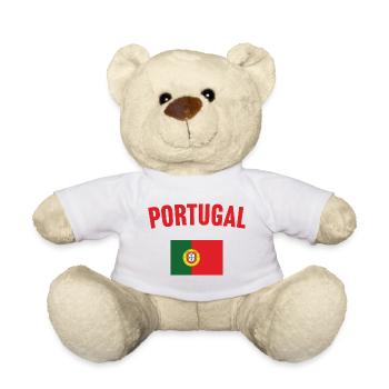 Drapeau du Portugal - Nounours - blanc - Devant