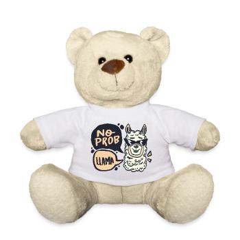 Lama problem alpaca funny camel no prob llama - Teddy Bear - white - Front