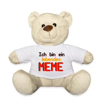 Ich bin ein lebendes Meme (Basic Collection) - Teddy - Weiß - Vorne