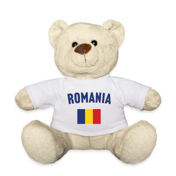 Drapeau de la Roumanie - Nounours - blanc - Devant