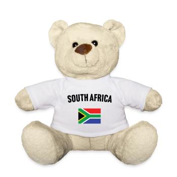 South Africa Flag - Teddy Bear - white - Front