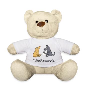 Wachhunde - Nur wach mit Kaffee - Teddy - Weiß - Vorne