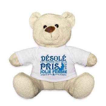Cadeau Mari Copain Le meilleur copain du monde !! - Nounours - blanc - Devant