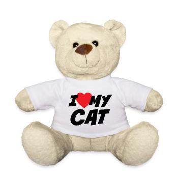 Ich liebe meine Katze - Teddy - Weiß - Vorne