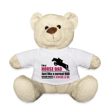 papa cheval - cheval papa - Nounours - blanc - Devant
