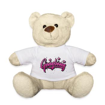 Gangbang pink Hearts Splash Graffiti - Teddy - Weiß - Vorne