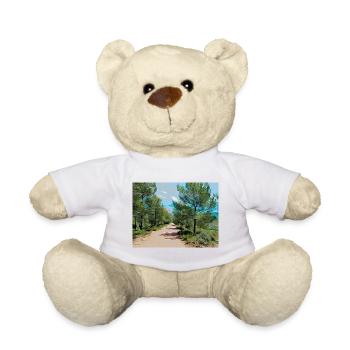 Drawing of Provence - Hiking trail - Teddy Bear - white - Front