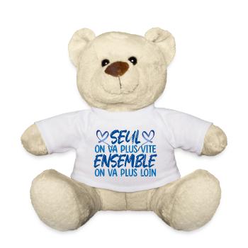 Saint Valentin meilleure Copine copain amoureux - Nounours - blanc - Devant