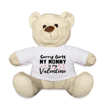Désolé les filles Ma maman est ma Saint-Valentin - Nounours - blanc - Devant