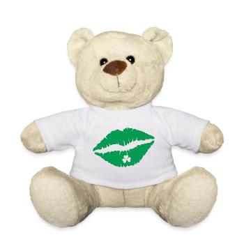 Lippen zum St. Patrick's Day - Teddy - Weiß - Vorne