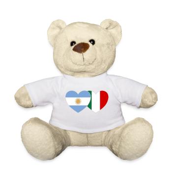 Argentina Italy Flag Heart - Teddy Bear - white - Front