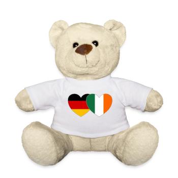 Germany Ireland Flag Heart - Teddy Bear - white - Front