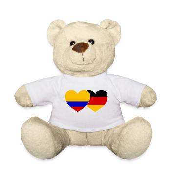 Colombie Allemagne Drapeau - Nounours - blanc - Devant
