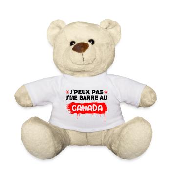 J'men fous je me barre au canada - Nounours - blanc - Devant
