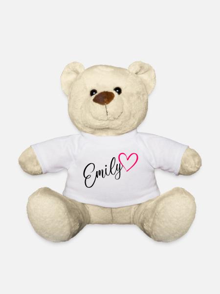 Emily Name Vorname Herz pink - Teddy - Weiß