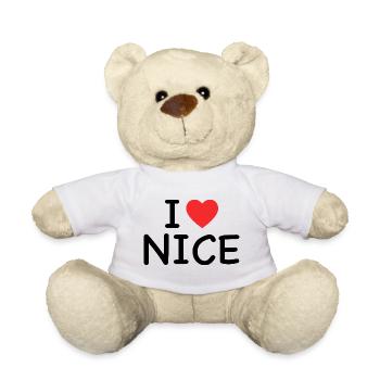 I Love Nice - J'aime Nice - Teddy Bear - white - Front
