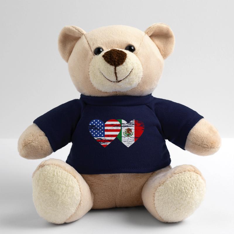 Cœur de drapeau Meksiko des États-Unis utilisé Nounours