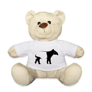 Schabracken Tapir Silhoutte exotisch Tier Geschenk - Teddy - Weiß - Vorne