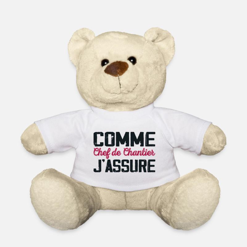 Comme Chef de chantier Cadeau humour - Nounours - blanc