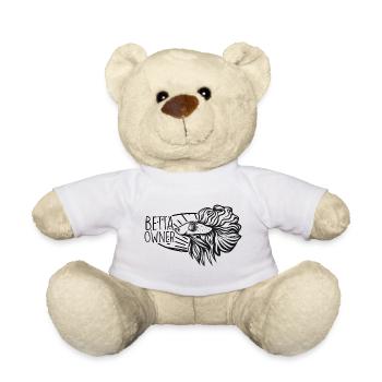 Betta Fish Owner Tropical Fish - Teddy Bear - white - Front