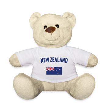 Drapeau de la Nouvelle-Zélande - Nounours - blanc - Devant