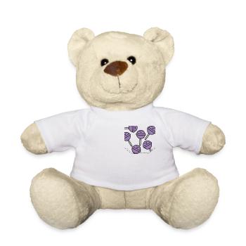 Brusttasche Lolly Geschenk Idee - Teddy - Weiß - Vorne