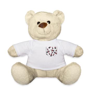 Idée cadeau cola poche de poitrine - Nounours - blanc - Devant