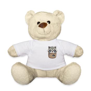 Kawaii Taschen Waschbär - Teddy - Weiß - Vorne