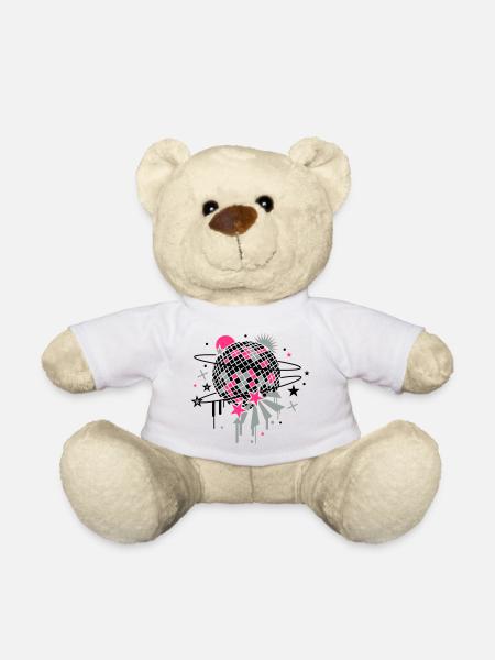 Disco Ball - Teddy Bear - white