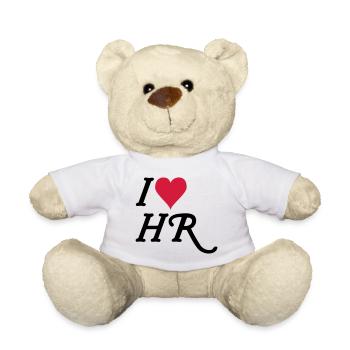 I love HR - Teddy Bear - white - Front