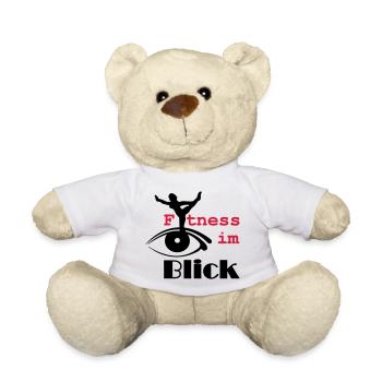 Fitness im Blick Sport Medizin Sprüche Geschenk - Teddy - Weiß - Vorne