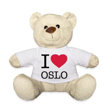 I LOVE OSLO Norway - Teddy Bear - white - Front