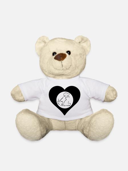 Herz voller Tierliebe / Animal Heart - Teddy Bear - white