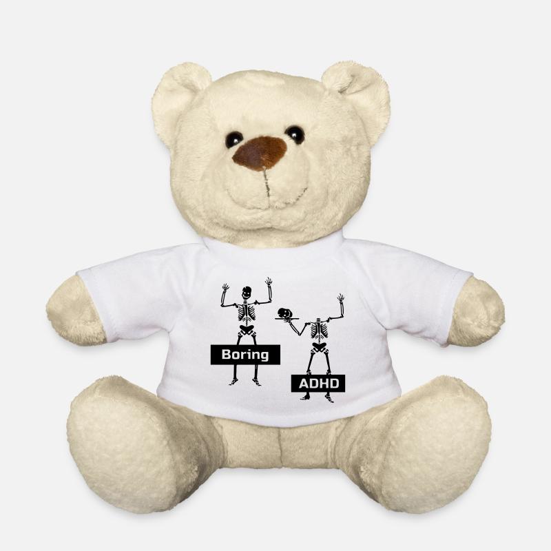 Boring vs ADHD - Teddy Bear - white
