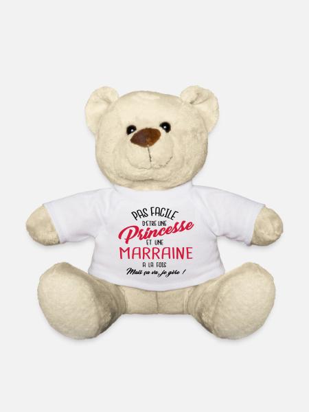 Princesse et marraine - Nounours - blanc