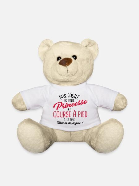 Princesse et course à pied - Nounours - blanc