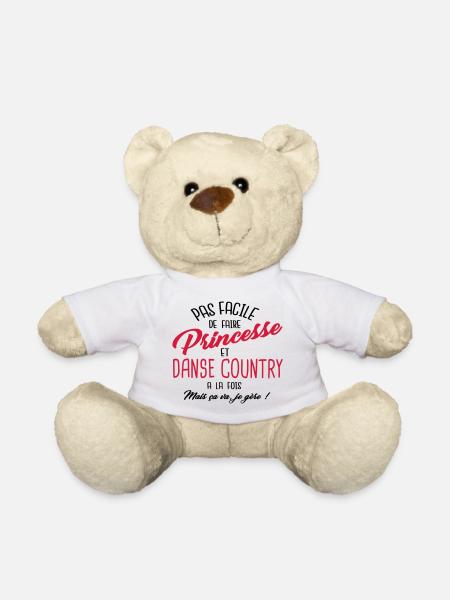 Princesse et danse country - Nounours - blanc
