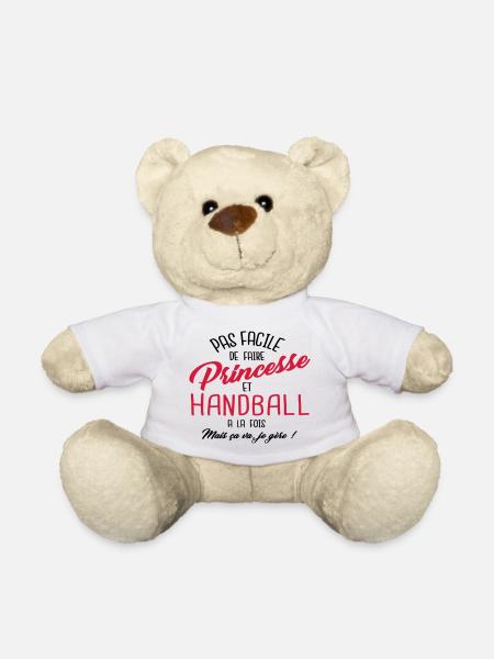 Princesse et handball - Nounours - blanc
