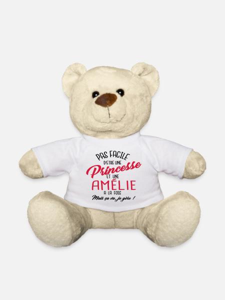 Princesse et Amélie - Nounours - blanc