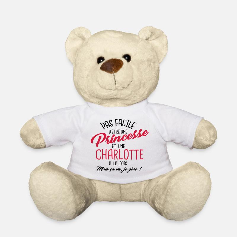 Princesse et Charlotte - Nounours - blanc